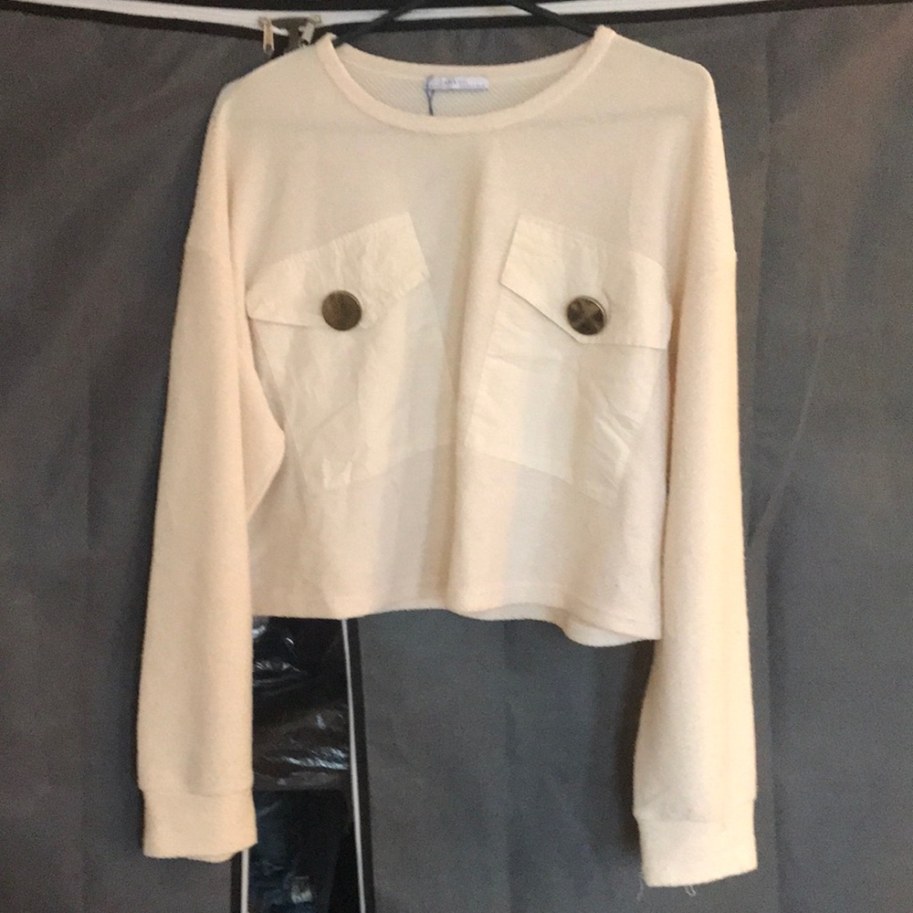 Zara cream shirt